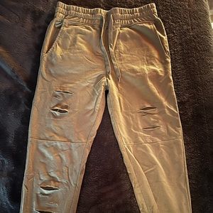 carbon distressed sweatpants size small